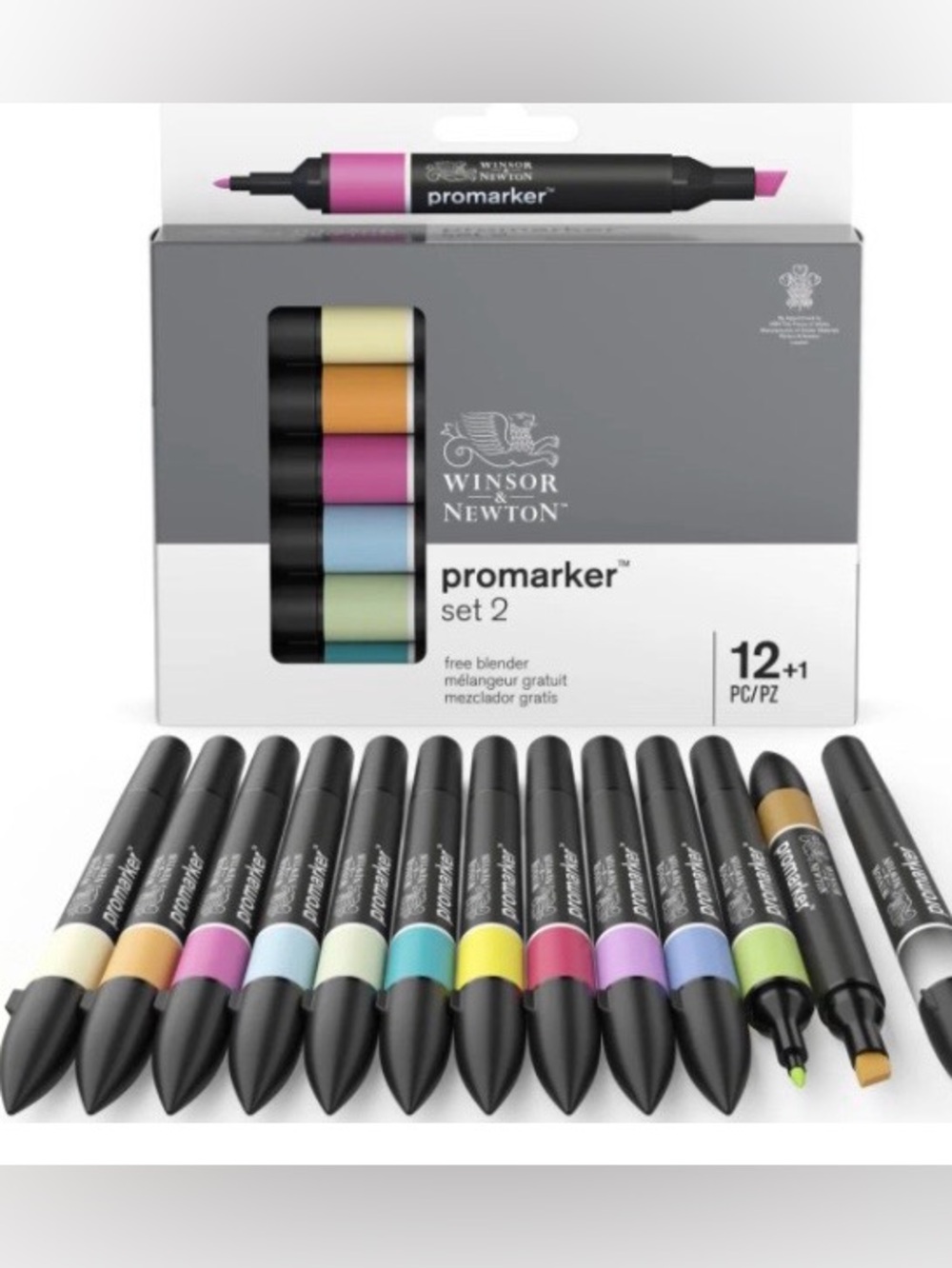 Winsor & Newton Promarker Set 1- Assorted (12+1)